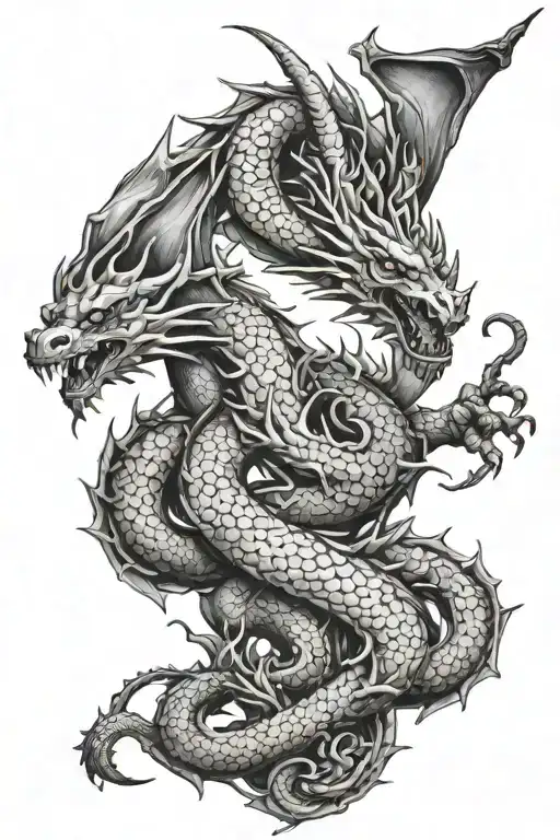 Dragon Protecting A Coulourless Gem