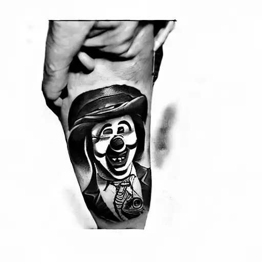 A Clown Holding A Gun