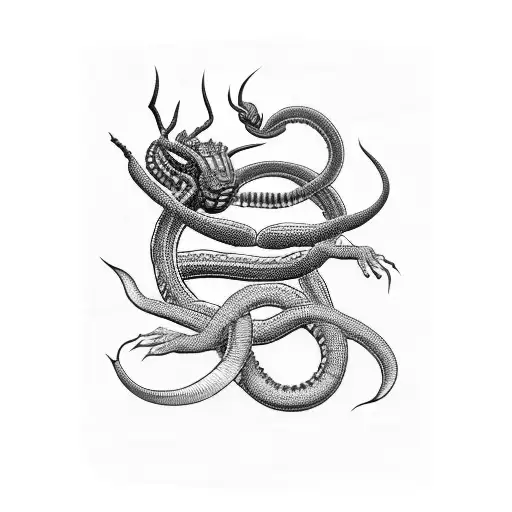 Wriggling Centipede With Sharp Legs In Black