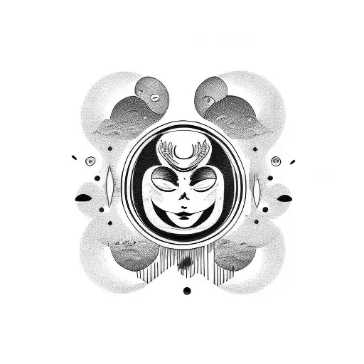 Moon With A Face Crying