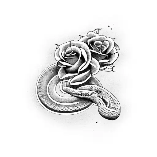 Snake With Roses