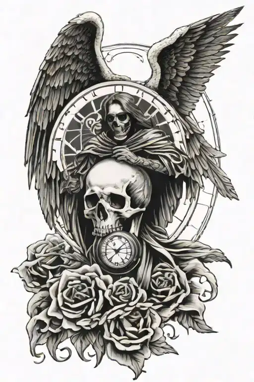 Angel Of Death With Clock