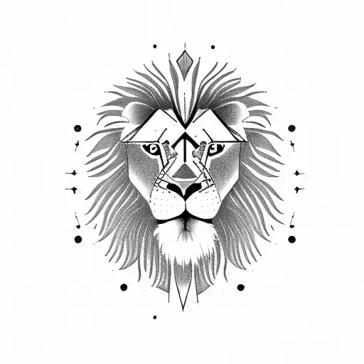 A Clockwork Lion Playing A Musical Instrument