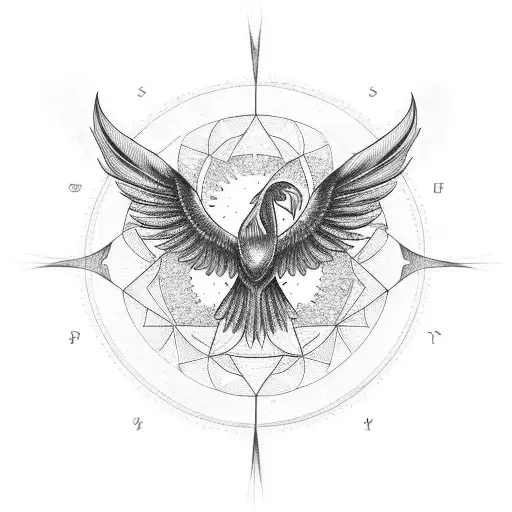 Pheonix With Compass