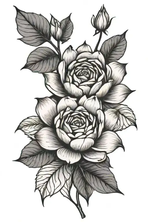 Rose And Lotus Flower Blooming