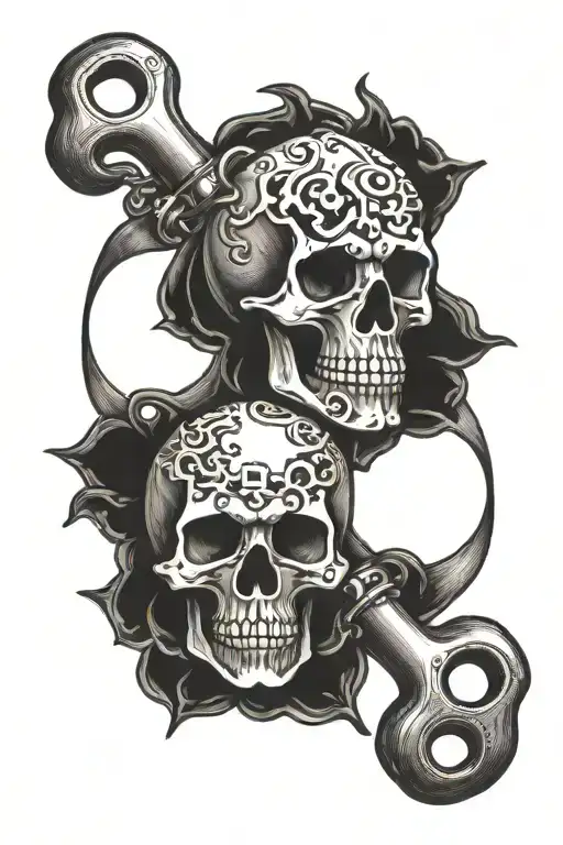 Brass Knuckles And Skull