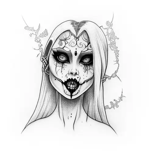 Female Vampire Tim Burton Style