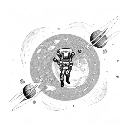 An Astronaut Floating In Zero Gravity With A View Of Earth