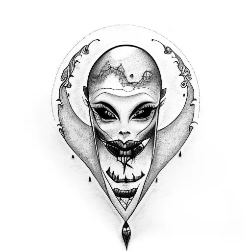 Female Vampire Tim Burton Style