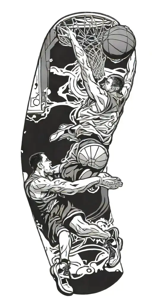 Basketball Player Dunking