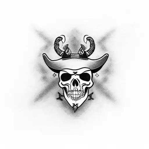 Cowboy Skull Cross Bones