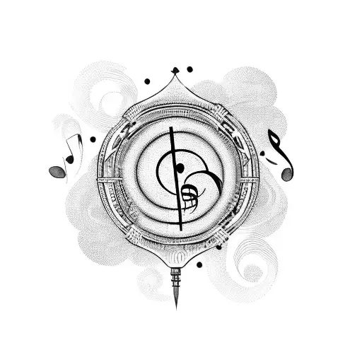 A Music Note Transforming Into A Paintbrush