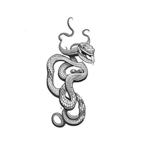 A Snake With A Knife