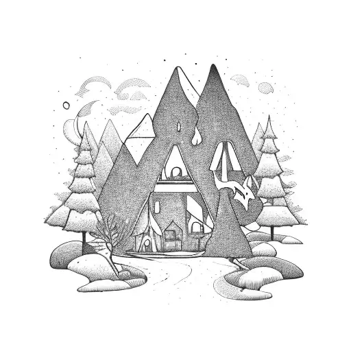 A Cozy Home Nestled In A Fairytale Forest