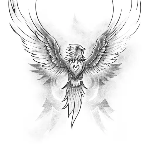 A Majestic Phoenix Soaring Through The Sky