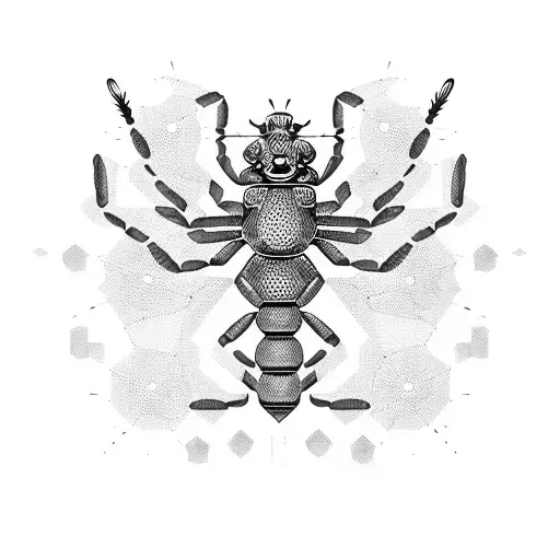 A Dotwork Scorpion Forming From Intricate Geometric Shapes