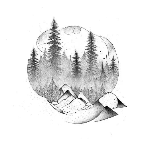 Sleeve Tattoo With A Forest