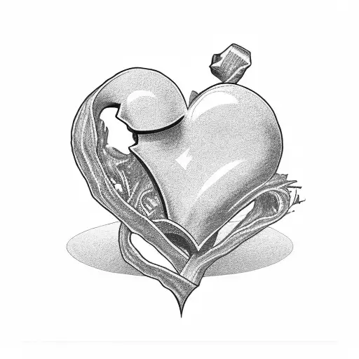 Broken Heart With 6L In It