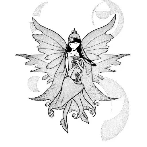Pregnany Fairy Under Moon