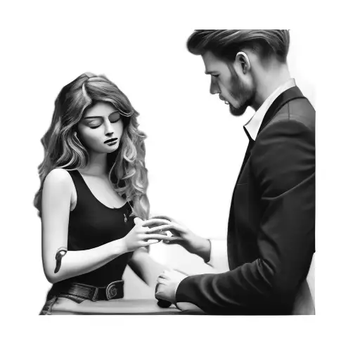 A Man Giving A Woman A Rose