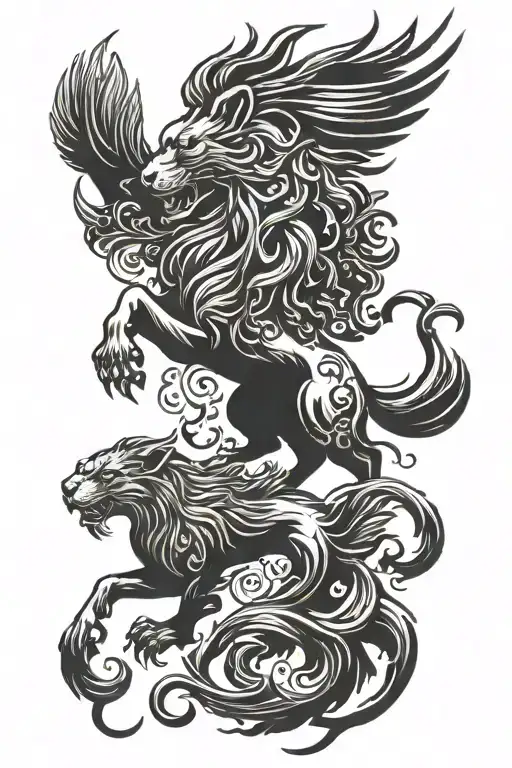 Lion And Phoenix