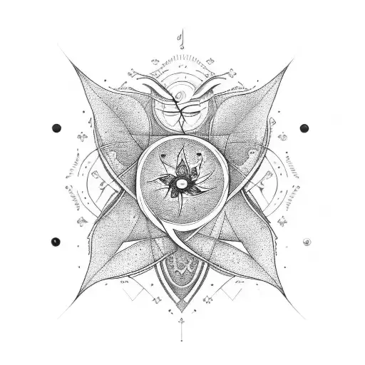 Astrological Symbols Intertwined With Intricate Leaf Patterns