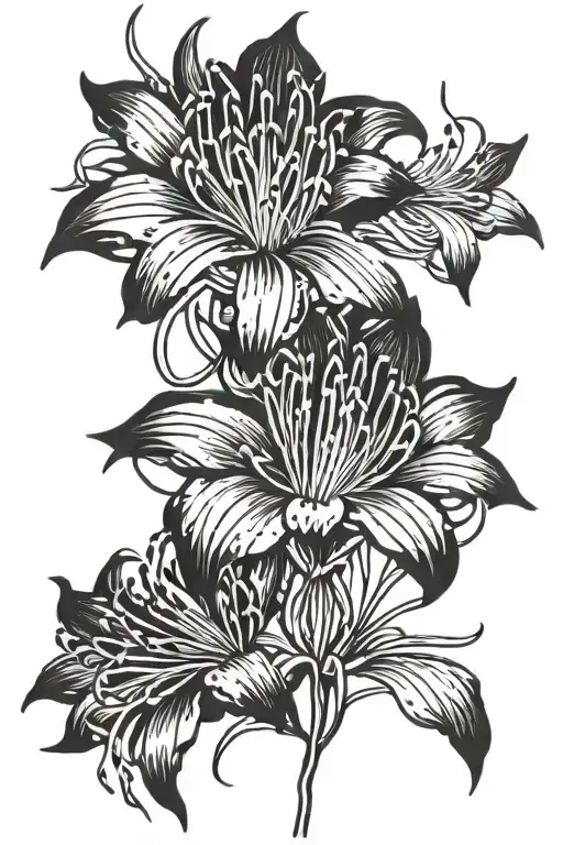 Red Spider Lily Flower