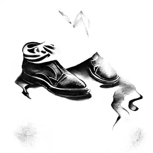 A Pair Of Shoes On A Black Background