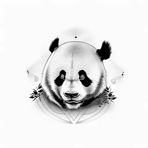 Panda Com Folhas