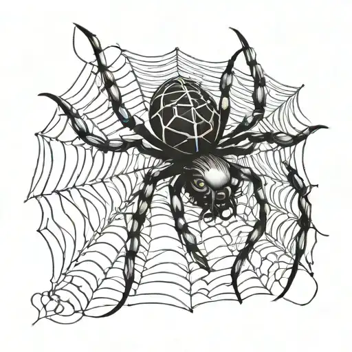 Spider Weaving A Web