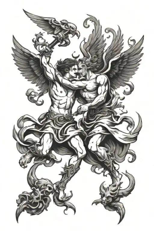 Angel Fights Devil