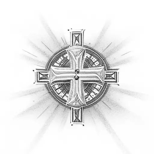 Christian Cross Made Of Nails