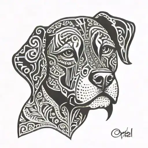 Opiel Guabiron Taino Soul Hound Dog In Black