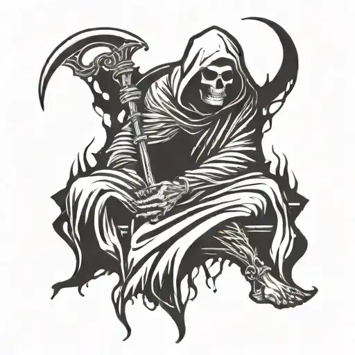 Grim Reaper Sitting