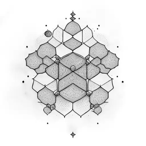 A Honeycomb With A Moon Inside It Surrounded By Mango And Strawberry Flowers