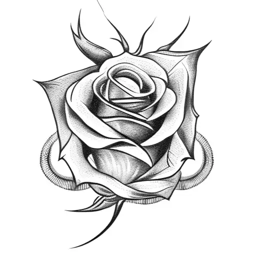 Pen With Rose And Sword