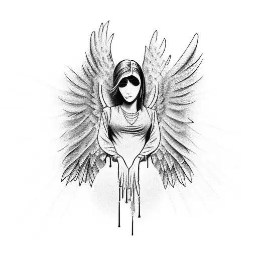 In Loving Memory Of Someone Who Has Died With Doves And Guardian Angel