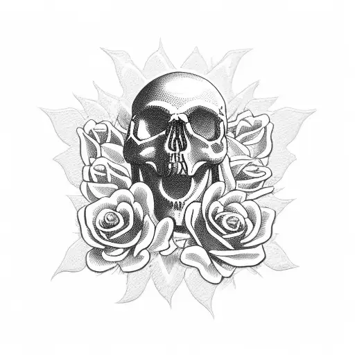 Skull And Roses