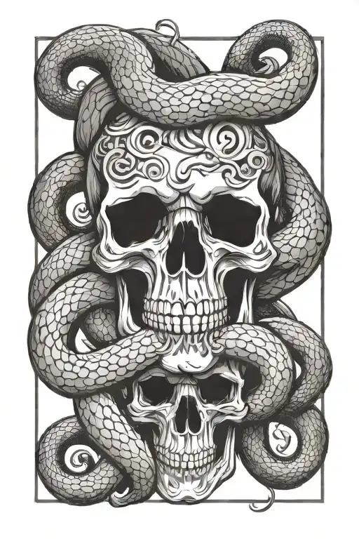 Skull And Snake