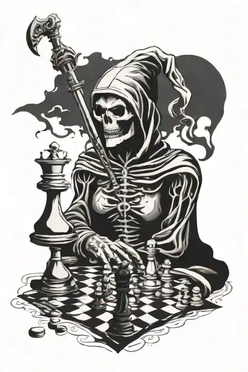 Soul Reaper Playing Chess