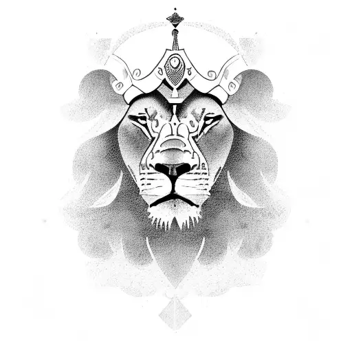 A Lion Wearing A Gladiator Helmet