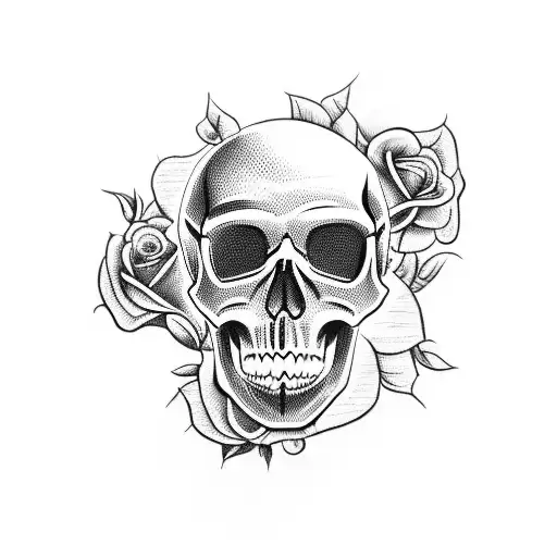 Skull And Roses