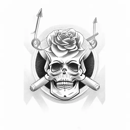Music Rock And Roll Skull