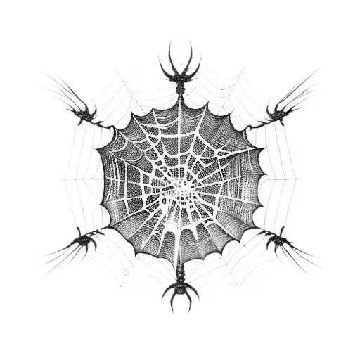 A Hauntingly Beautiful Spider Web Entangled With Deep Thoughts And Anxiety
