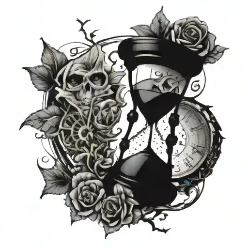 Hourglass Representing Life And Death And Time Passing