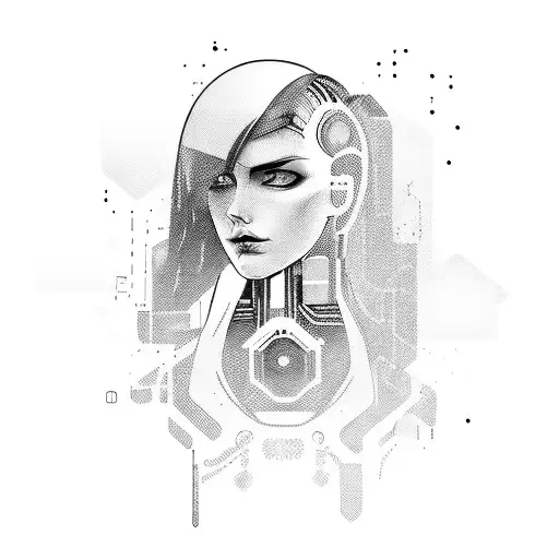 Abstract Cyberpunk Girl