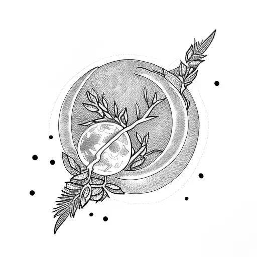 Moon And A Olive Branch