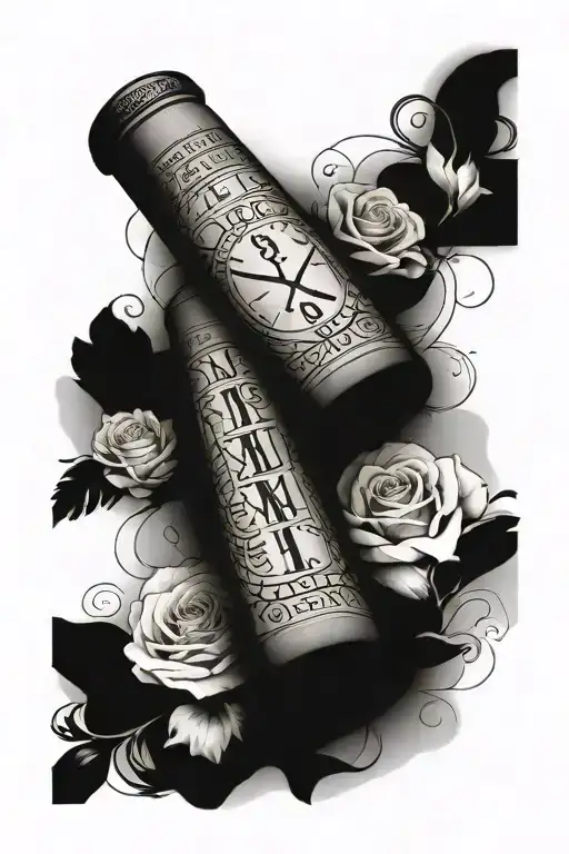 Paslm 91 Forearm Tattoo Featuring Roman Numerals Representing Important Dates