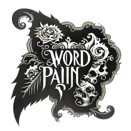 Word Pain Gothic Style