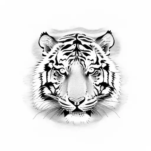 Tiger With Fire In Eyes